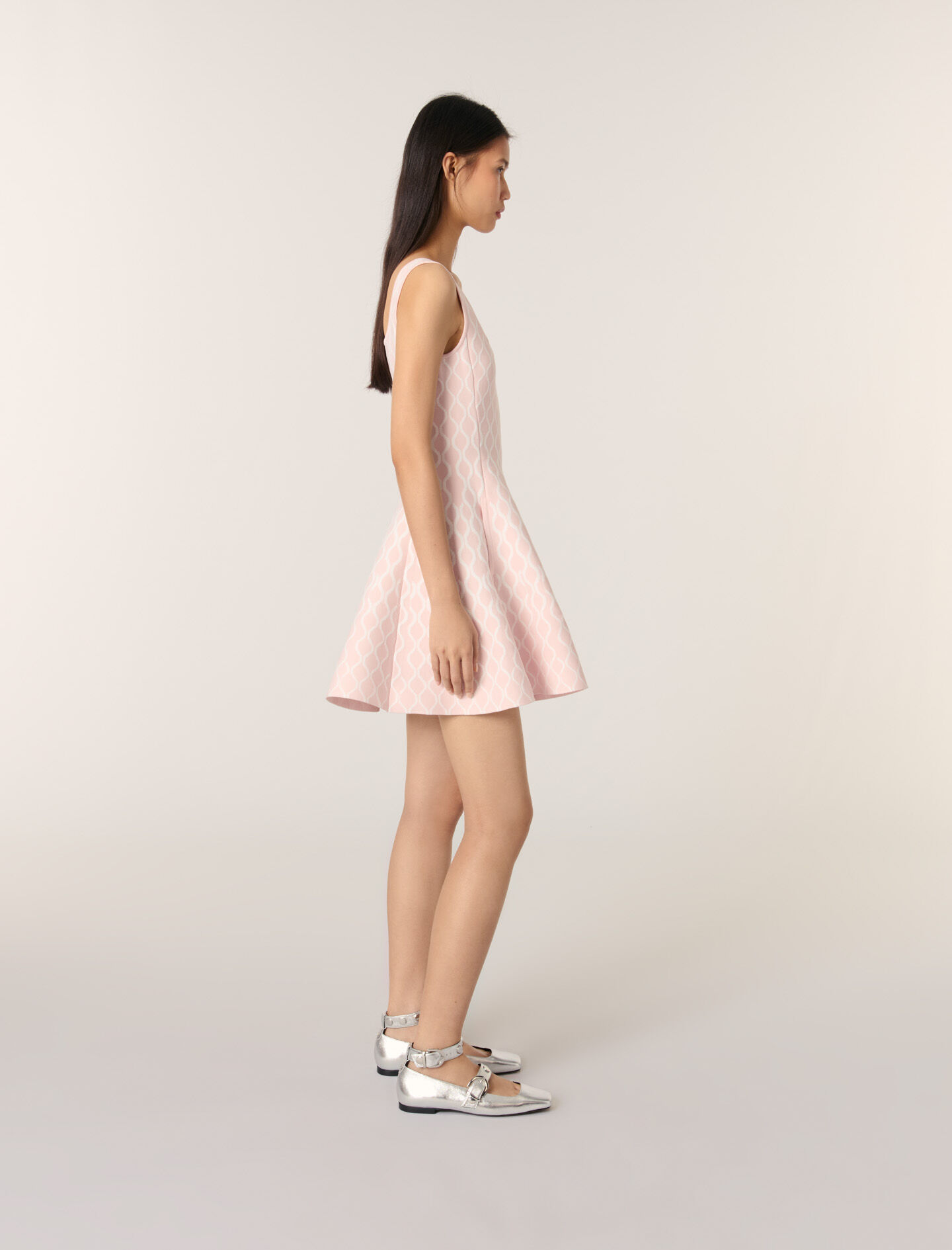 Short jacquard knit dress - Short dresses | Maje