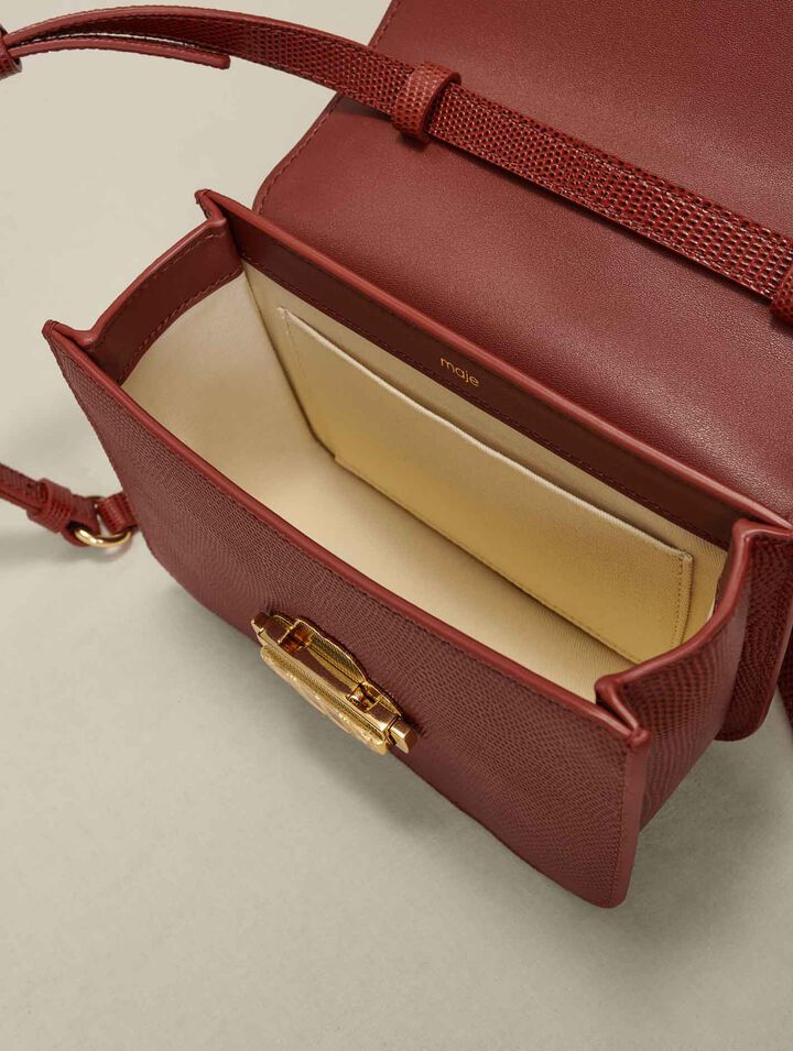 Clover bag in lizard-effect leather