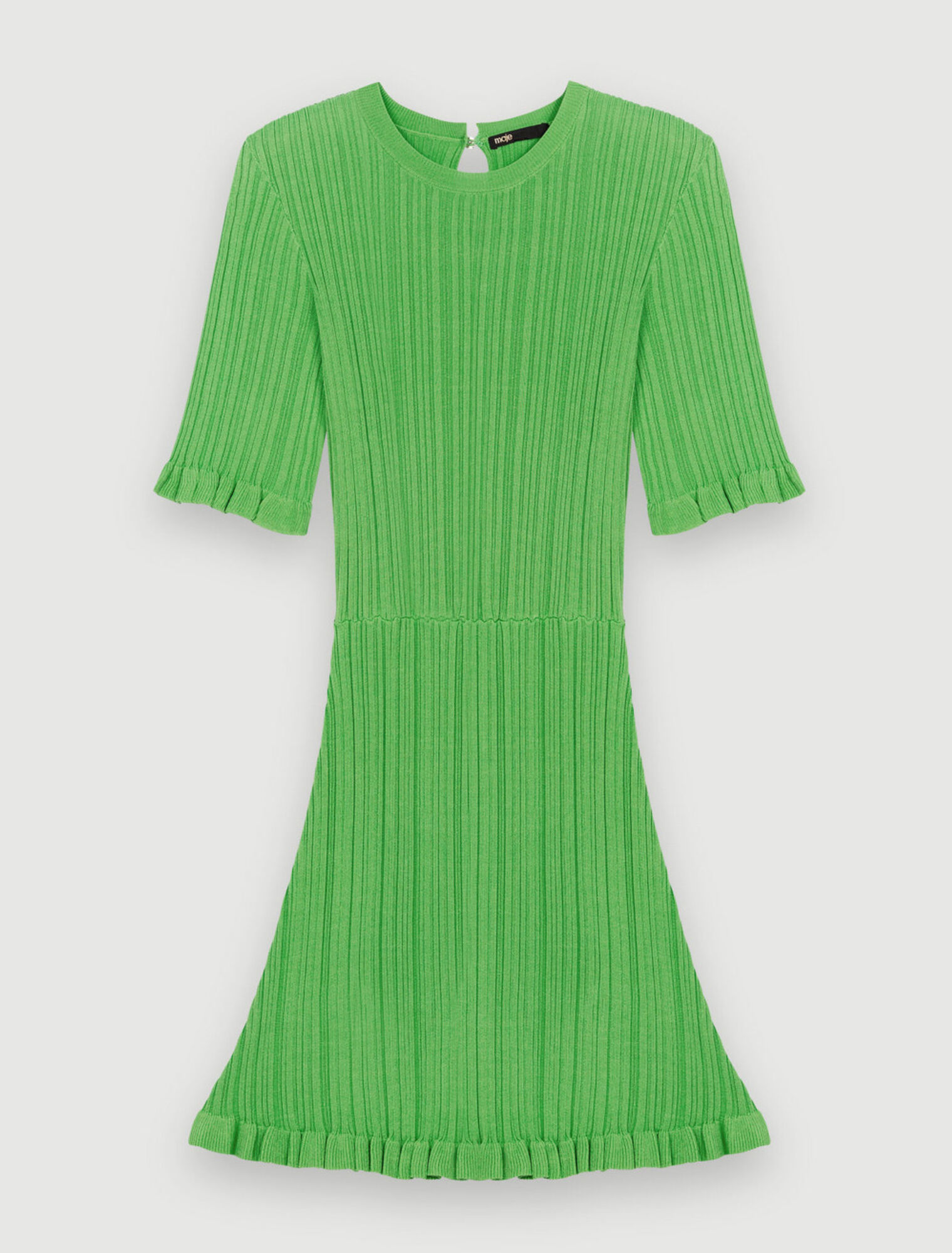 Ruffle knit dress