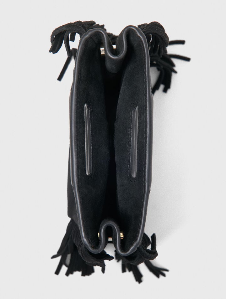 Suede mini M bag