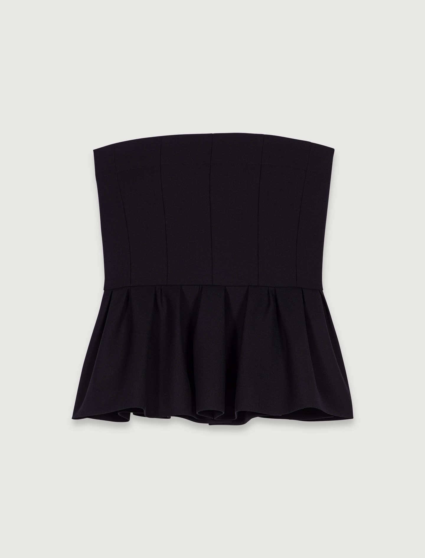 Bustier top with basque - | Maje