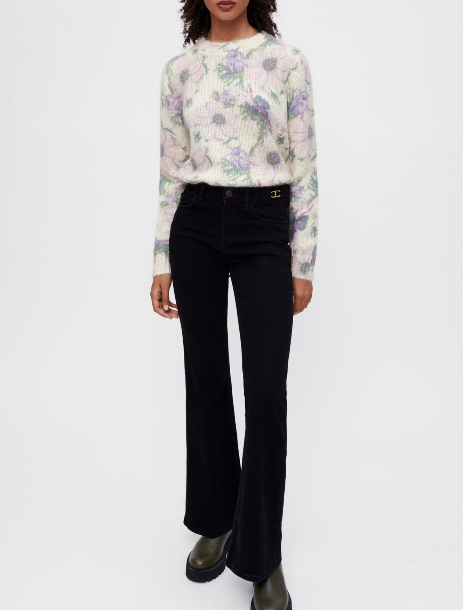 Flare jeans with bits