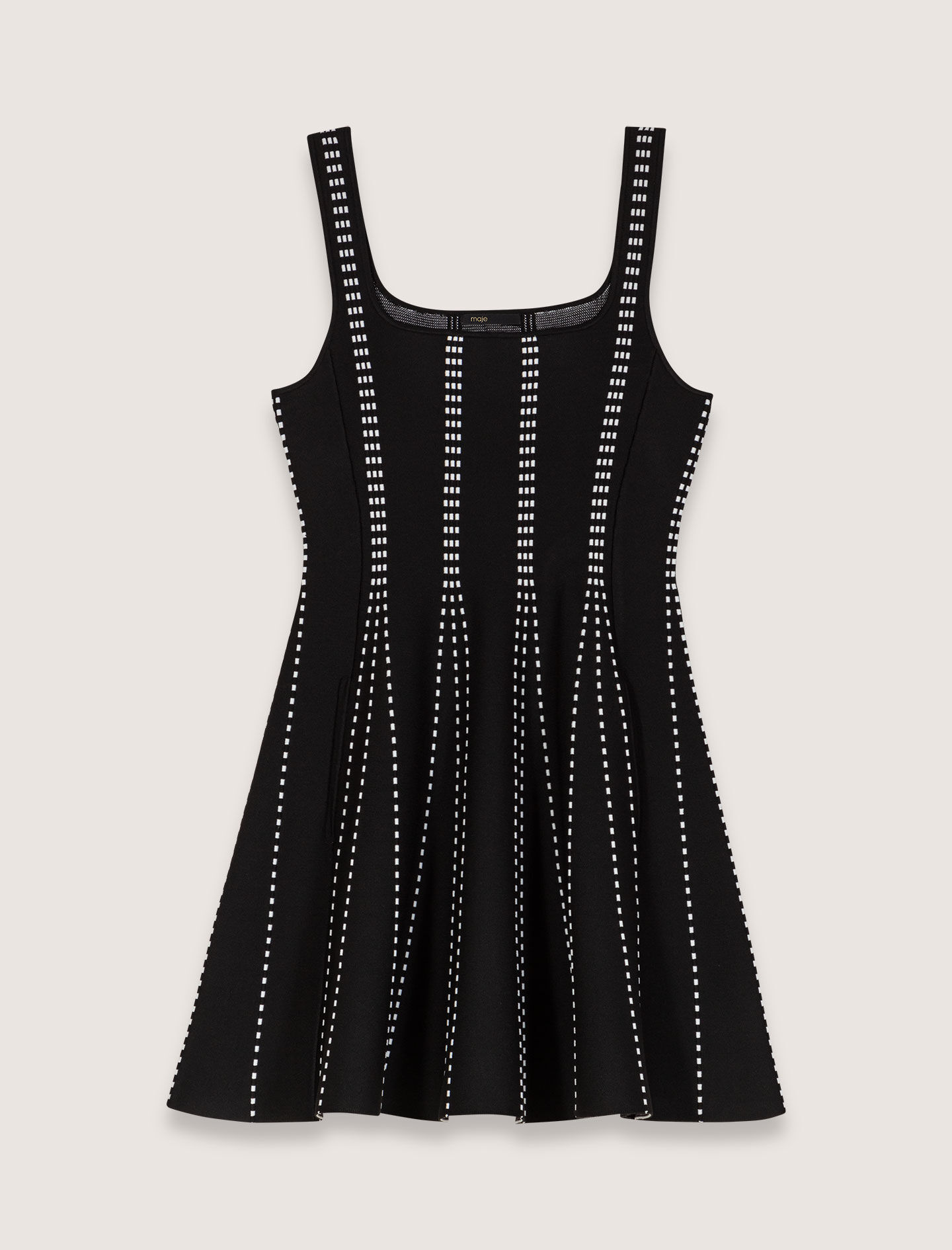 Illusion effect patterned dress Blue For Women | Maje