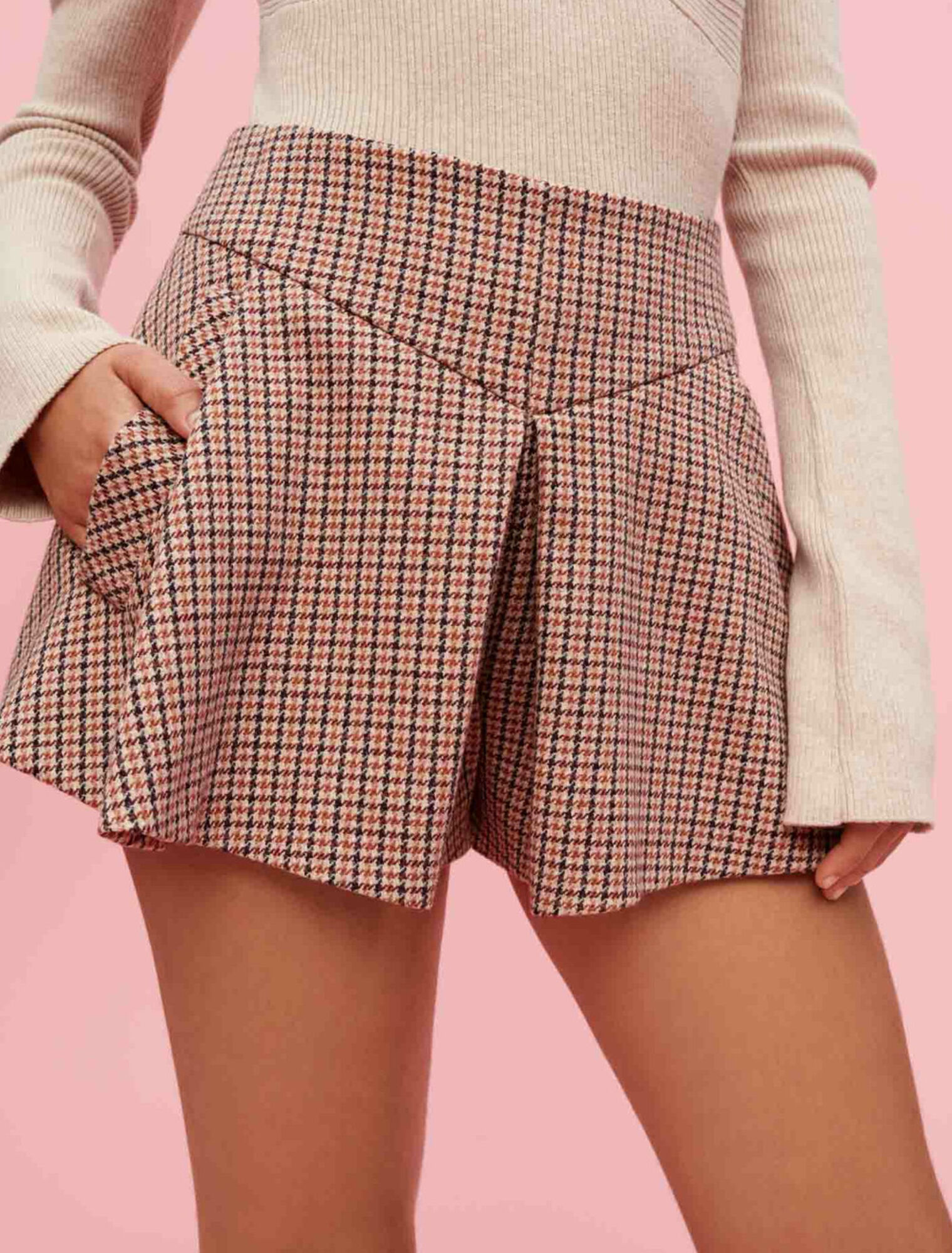 Houndstooth skort