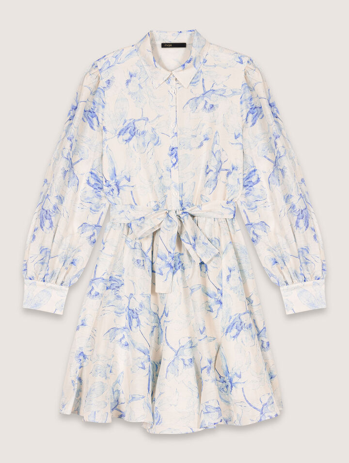 Patterned shirt dress