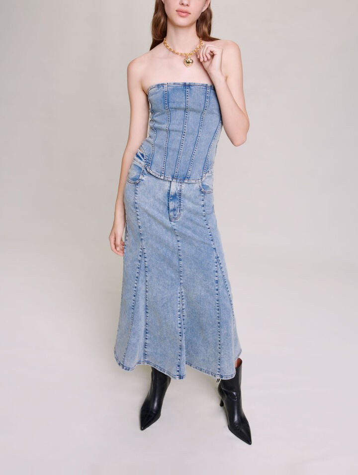 Denim bustier