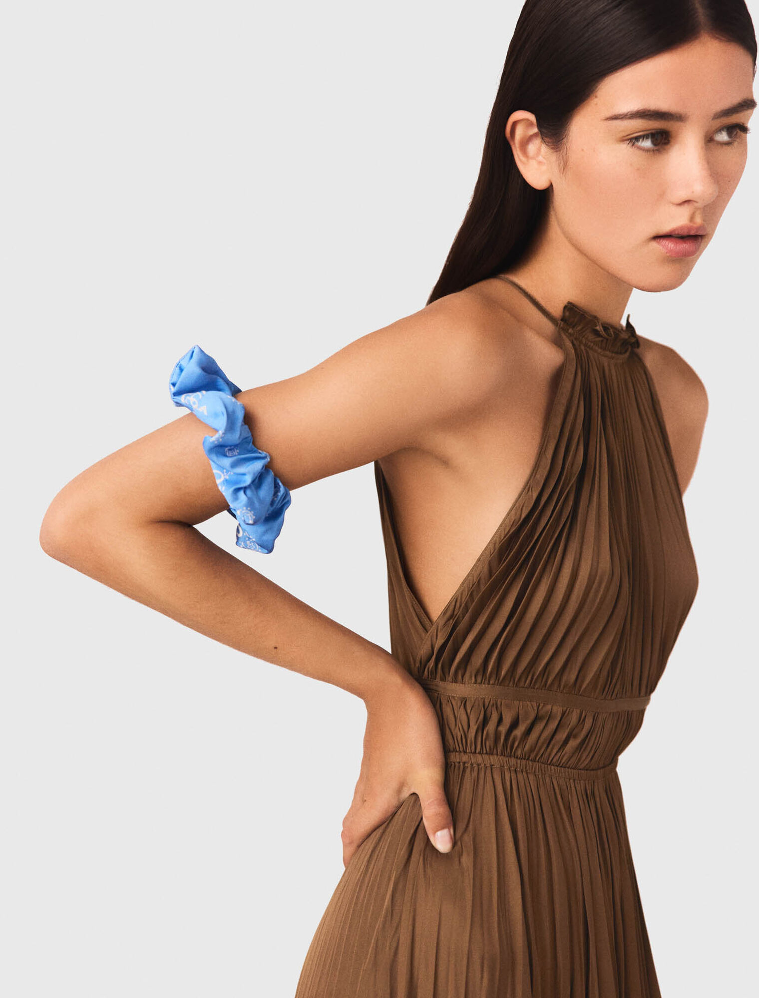 Printed fabric scrunchie