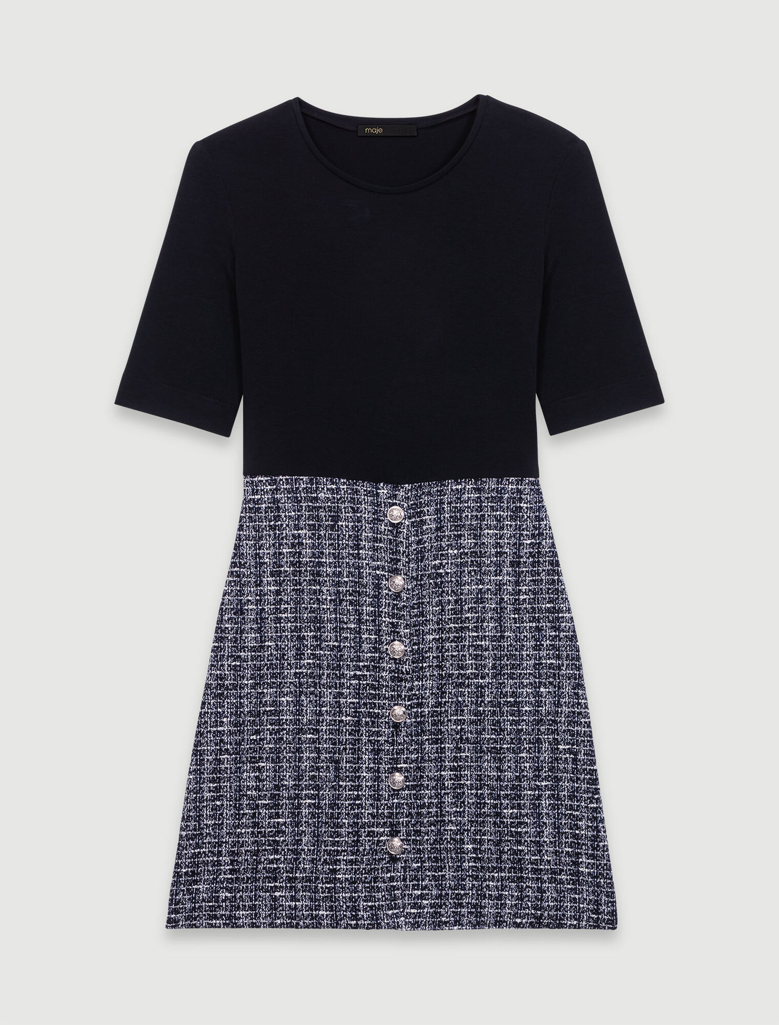 2-in-1 tweed dress