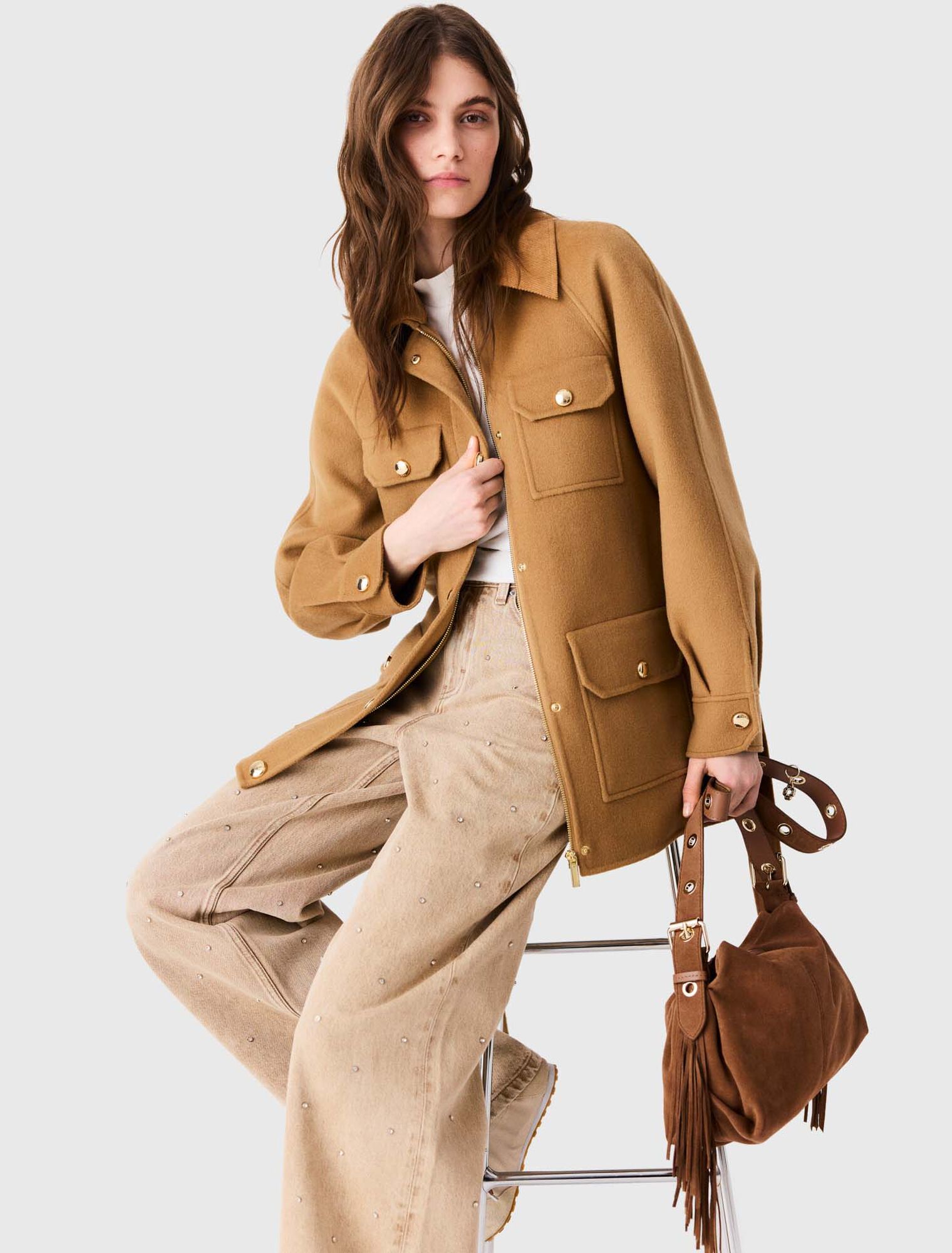 Mid-length wool coat