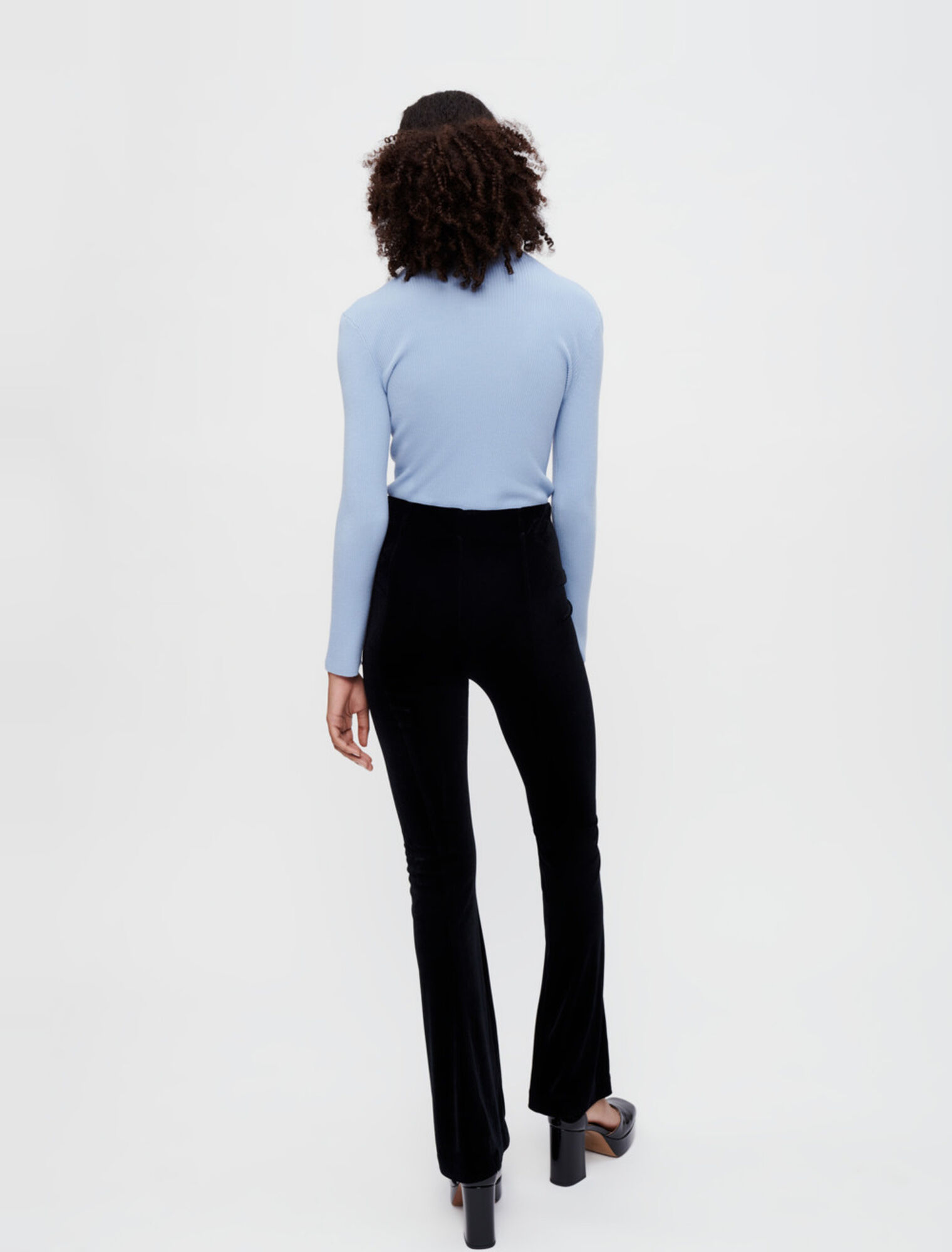Stretch velvet pants