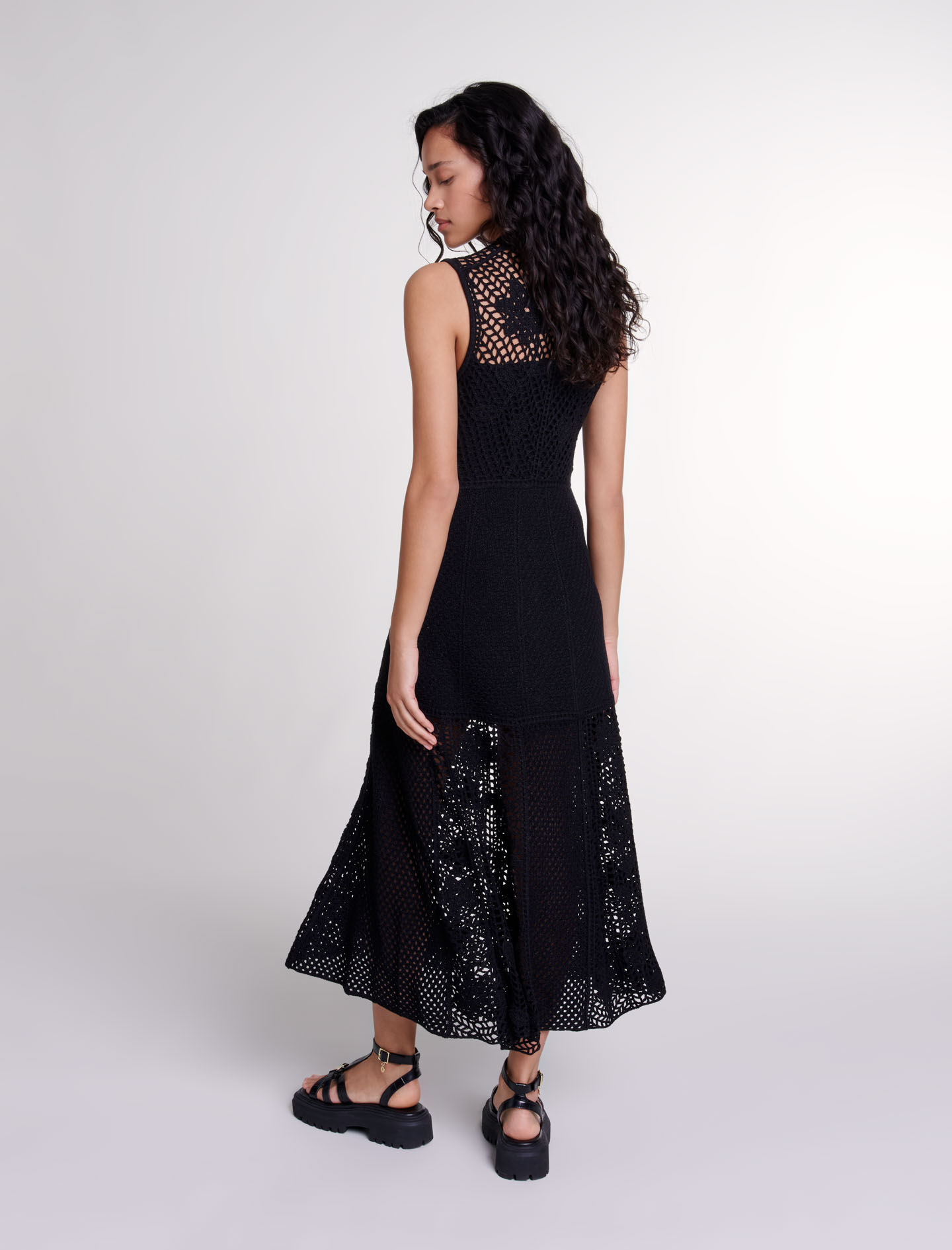 Crochet-knit maxi dress - Offline_Dresses | Maje Crochet-knit maxi dress - Offline_Dresses | Maje
