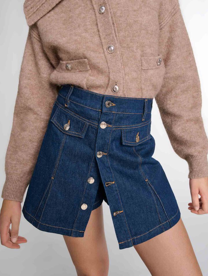 Denim skort
