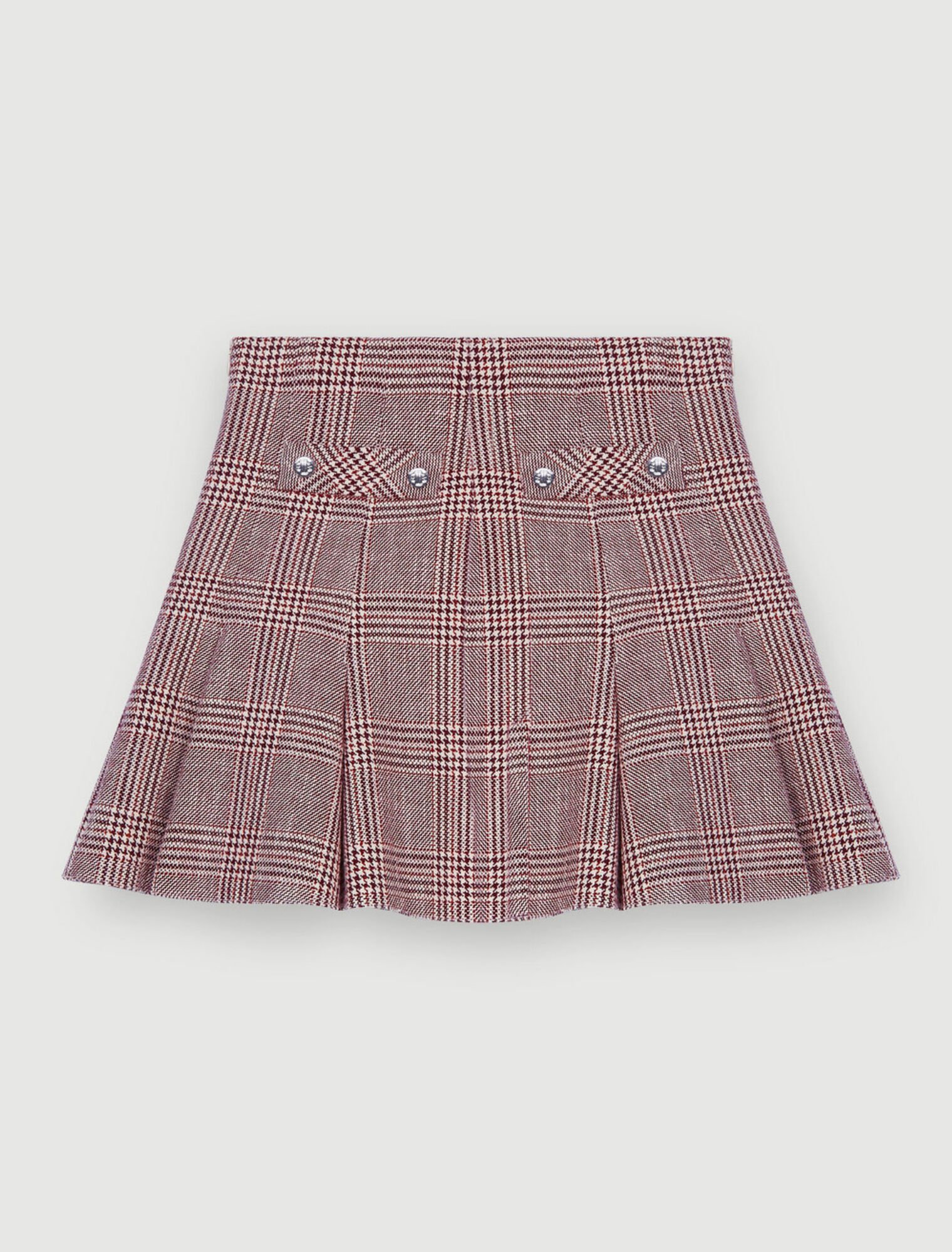 Checked skirt with godets