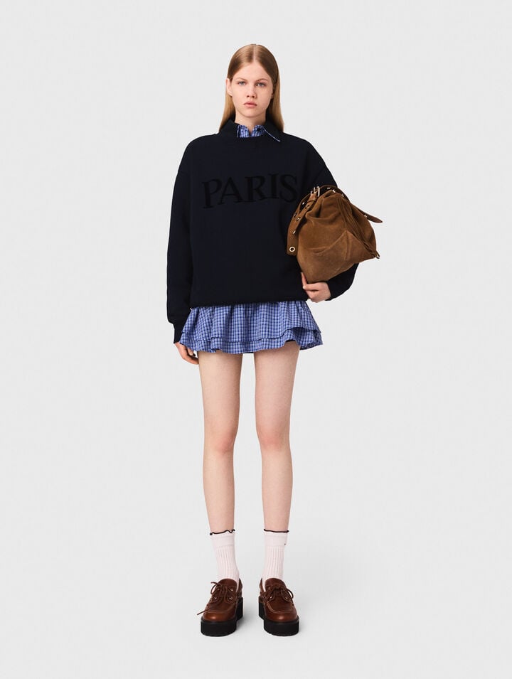 Paris embossed logo sweatshirt