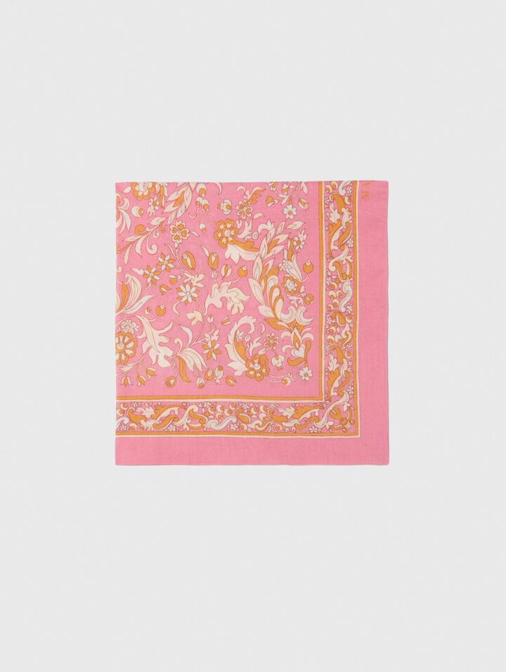 65 x 65 floral print scarf