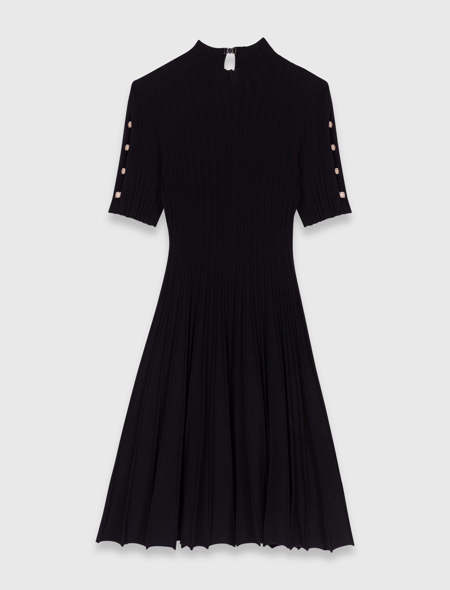 Mamekurogoucgi pedical knitted dressサイズ2 Geometric Pattern Knitted Dress - grey - Mame Kurogouchi