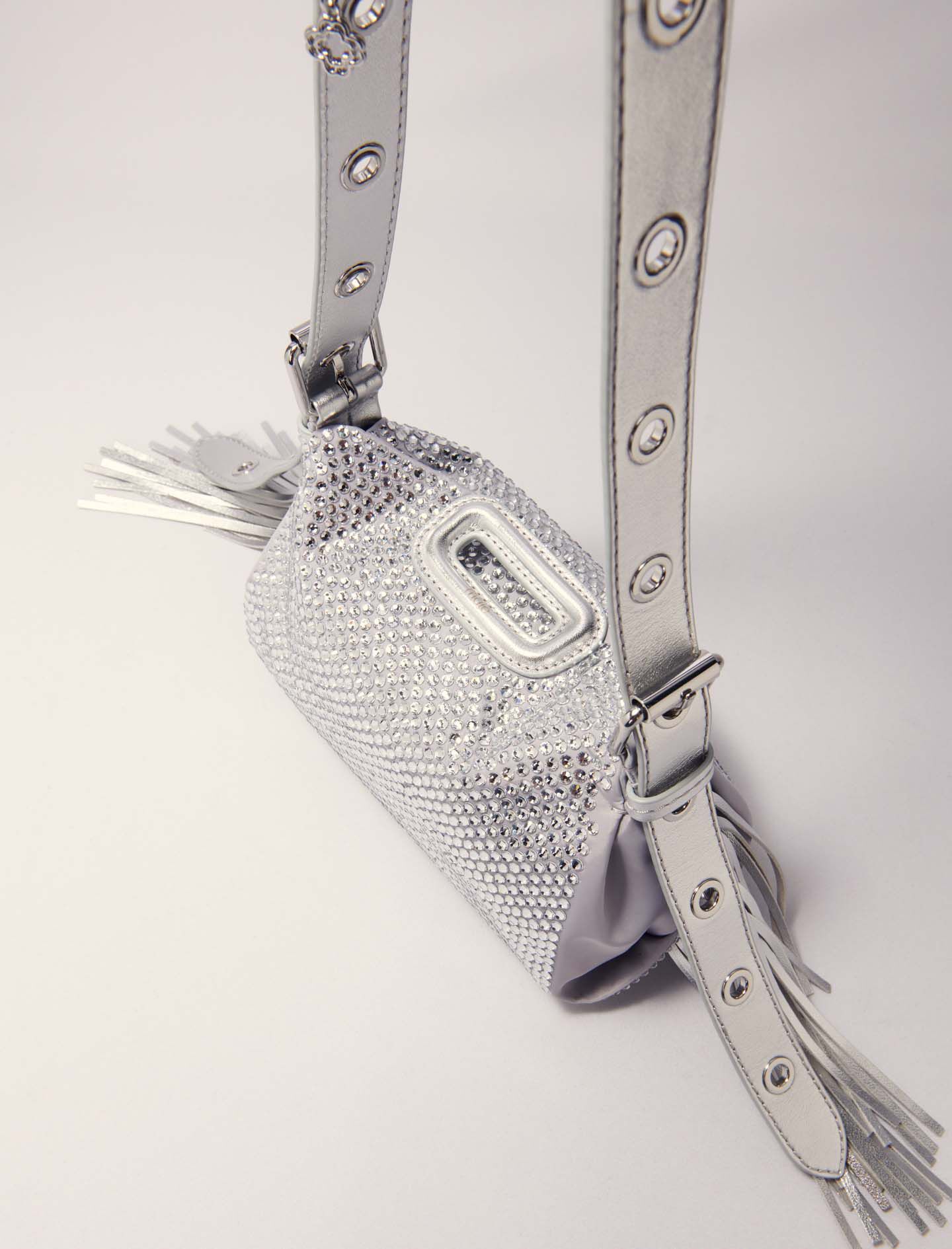 ショルダーバッグ・ポシェット MAJE Miss M mini rhinestone bag Miss M Mini rhinestone bag Black / Gray for Women | Maje