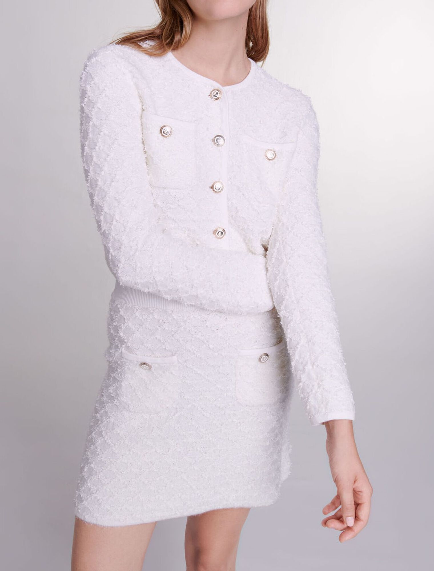 Knit mini skirt
