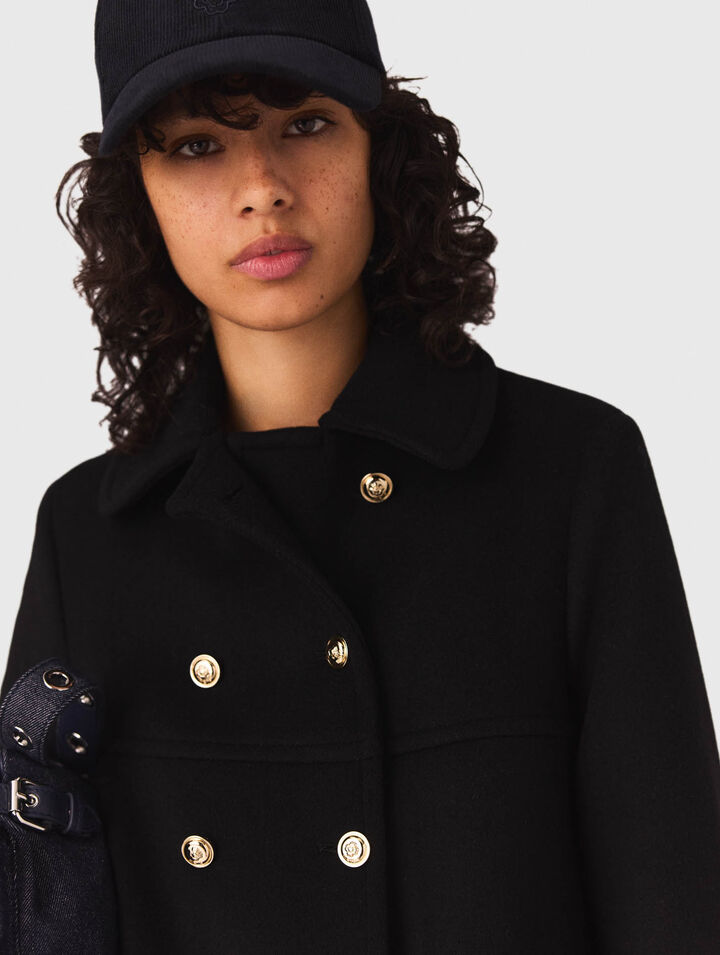 Wool blend coat