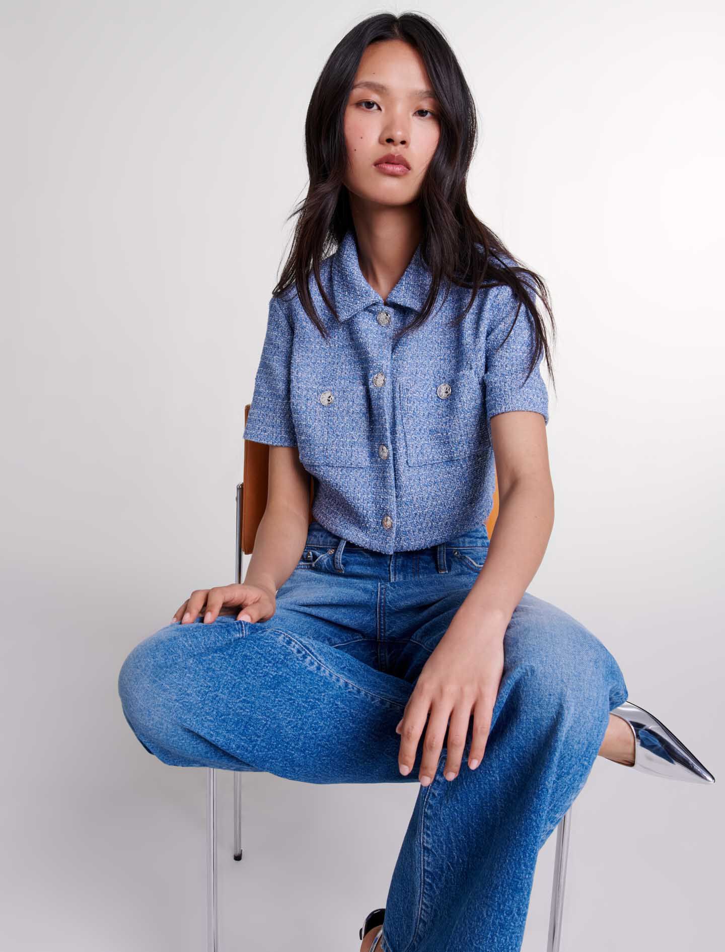 Tweed top - | Maje