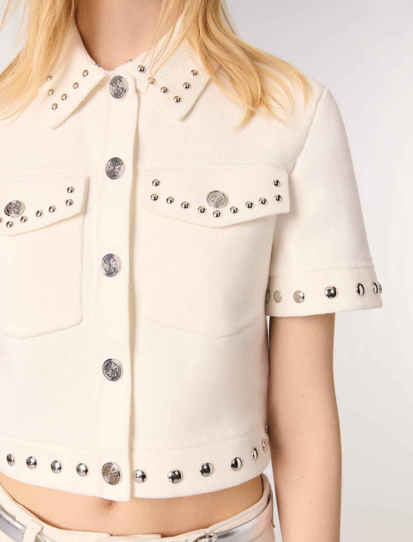 【数量限定】 Studded cropped cardigan - Cardigans | Maje テープ・マスキングテープ