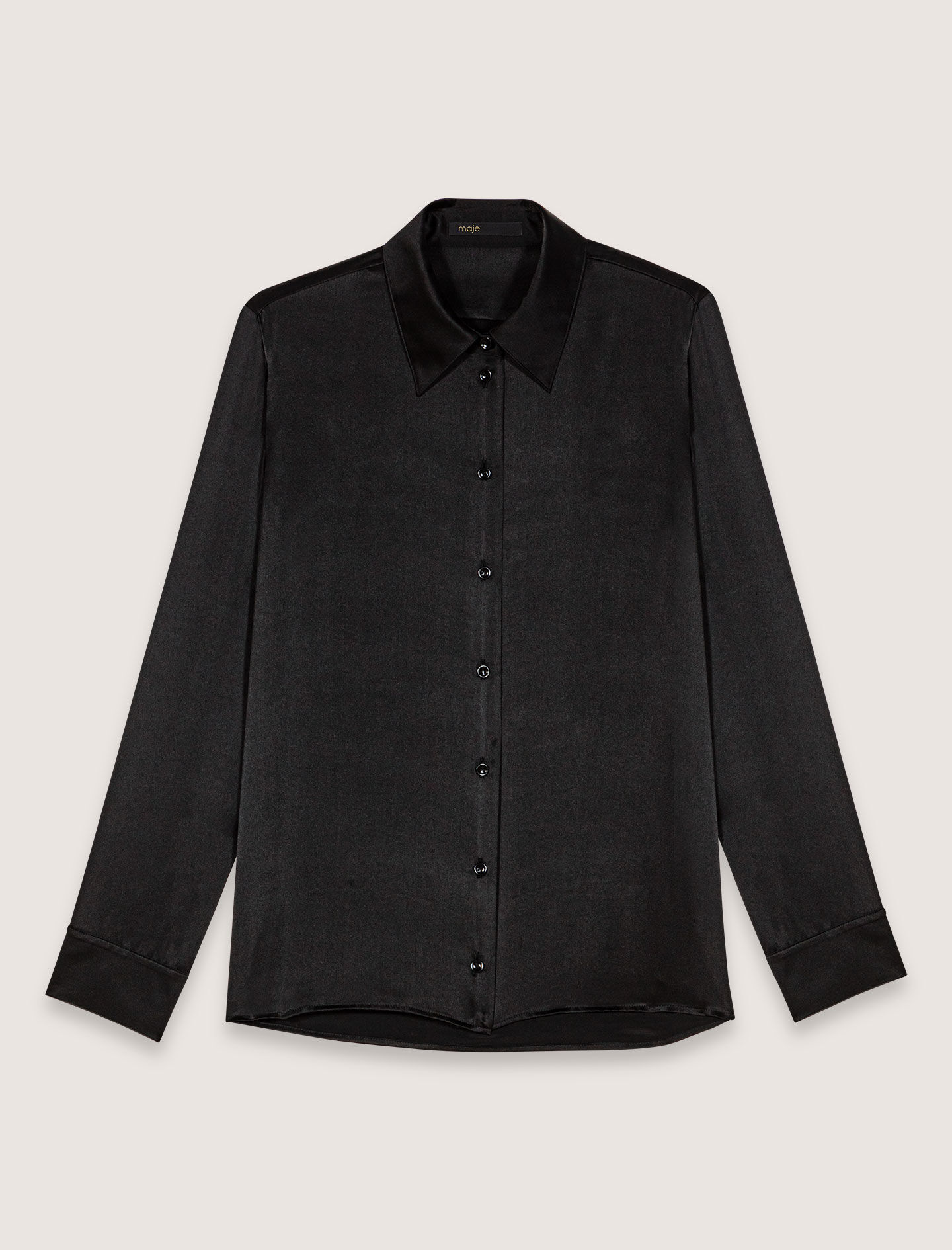Tシャツ・カットソー Blumarine SS25 Black silk blouse (2C376A N0990) THE SAILOR BLOUSON TOP in BLACK TEXTURED COTTON – Lisa Marie