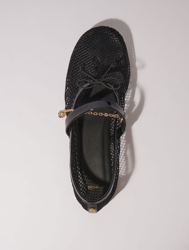 Mesh ballet flats