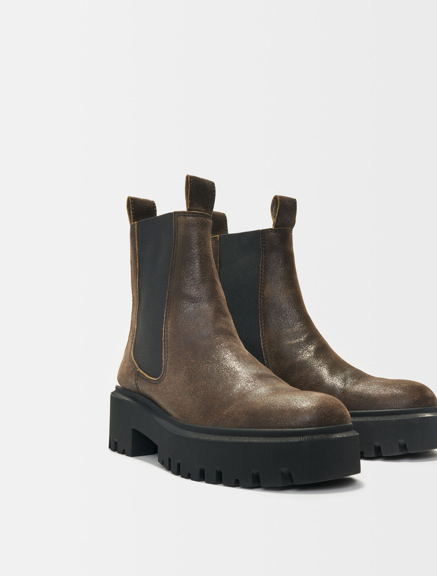 Antique leather booties