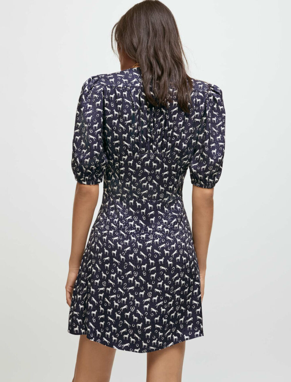 Horse print jacquard dress - Offline_Dresses | Maje