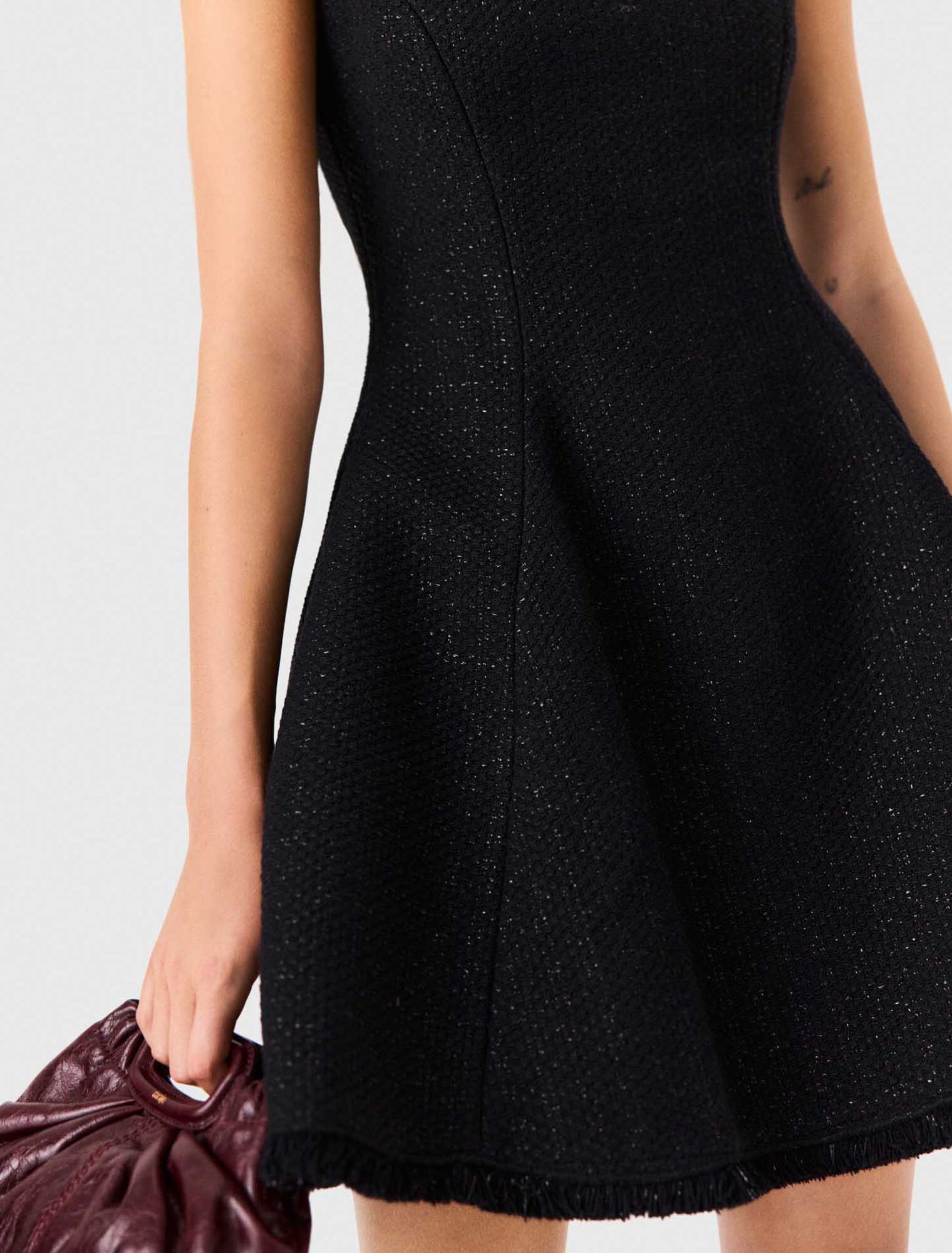 Short fringed tweed dress