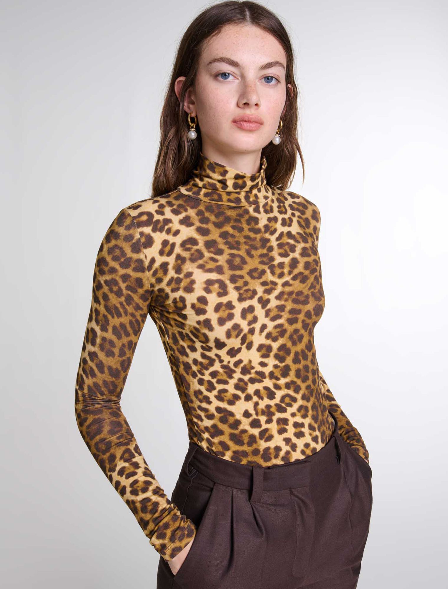 Leopard-print jumper