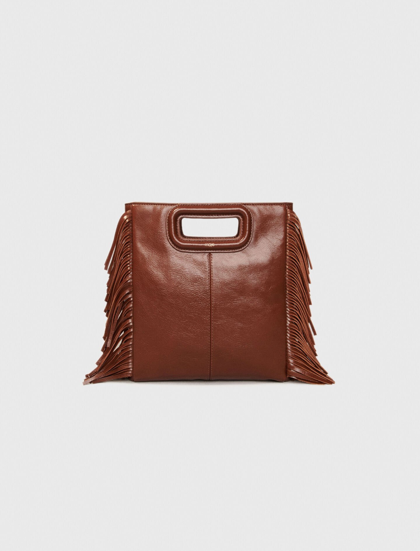 MAJE ハンドバッグ Crackled leather M bag Brown for Women | Maje