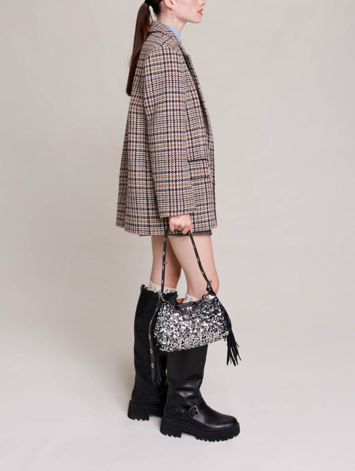 Short checked jacket