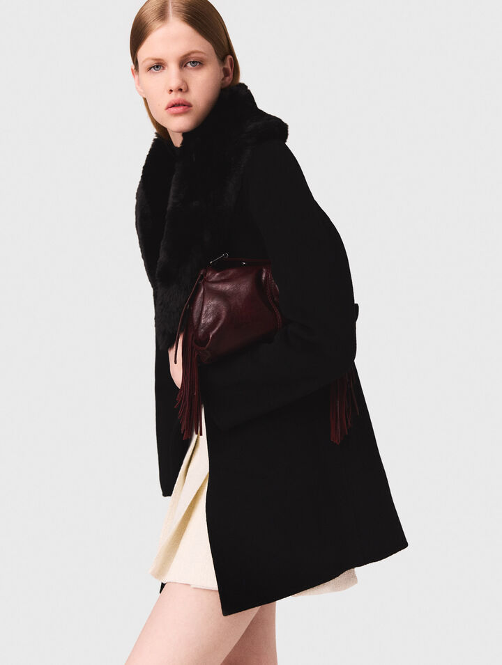 Double-faced mid-length coat