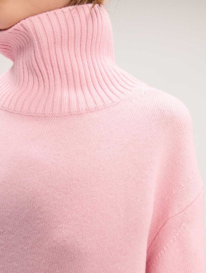 Wool and cashmere roll-neck jumper