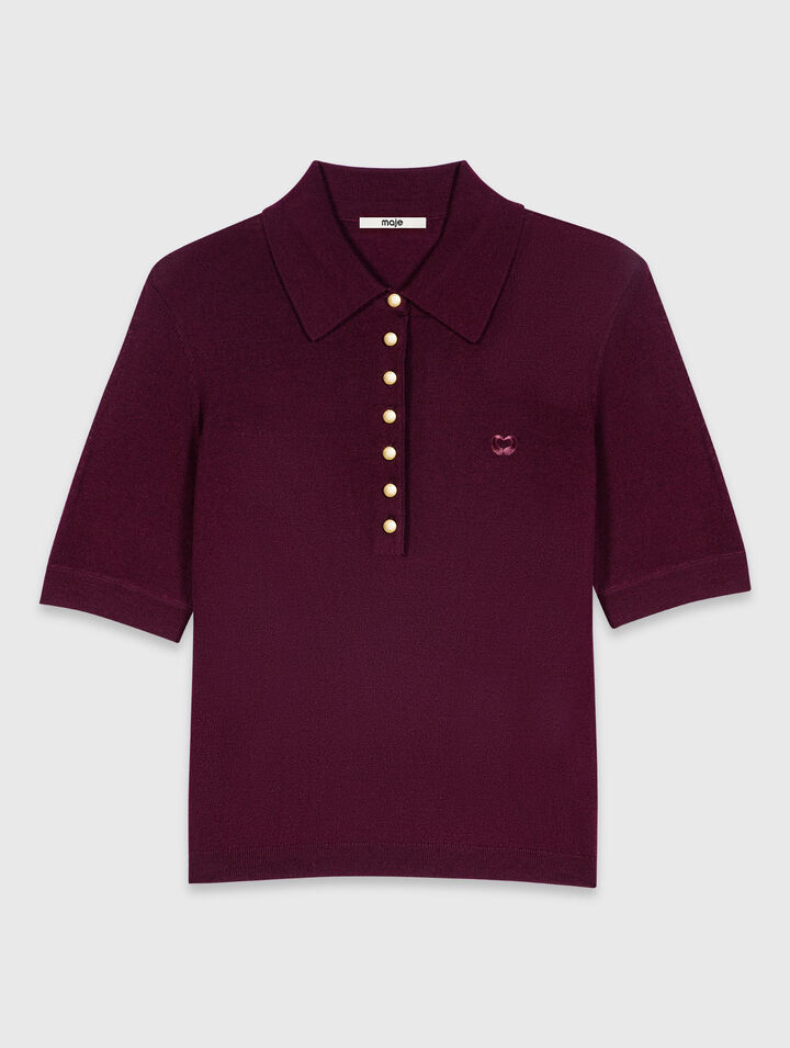 Polo collar jumper