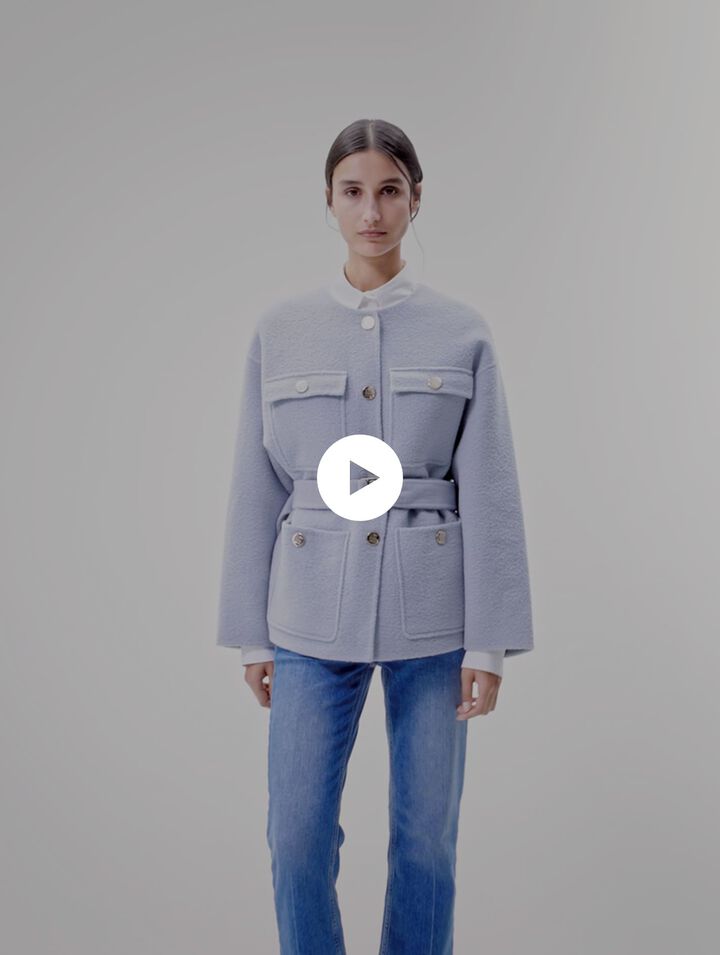 Belted short coat