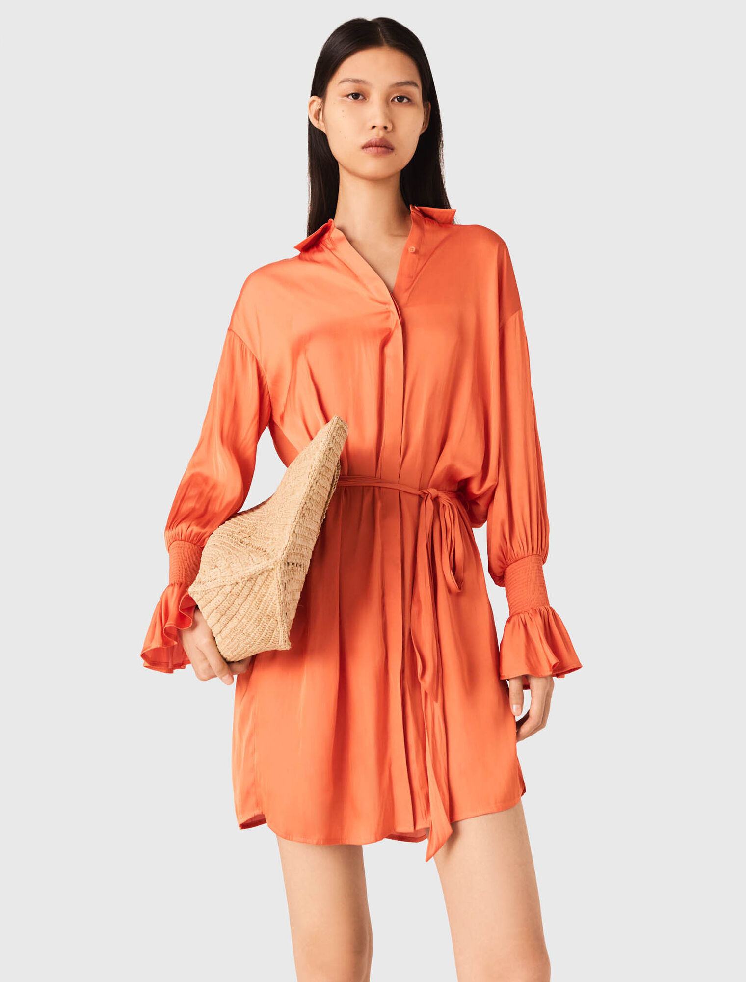 Short satin dress