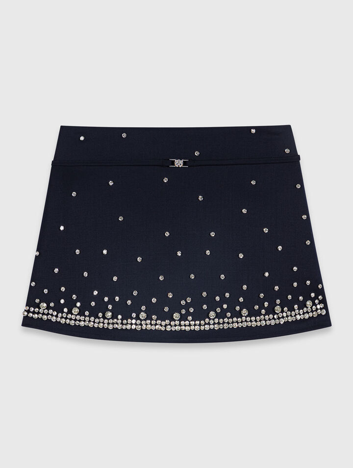 Rhinestone layered skort