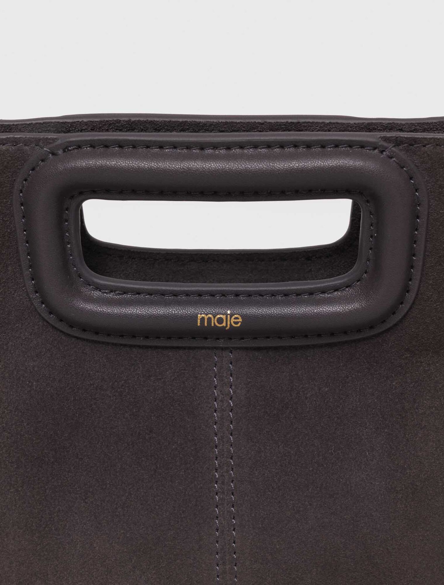Fringed M bag in suede