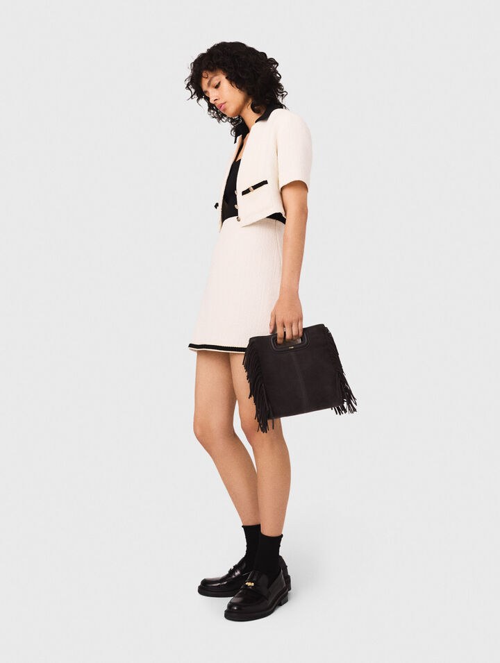 M bag in suede leather