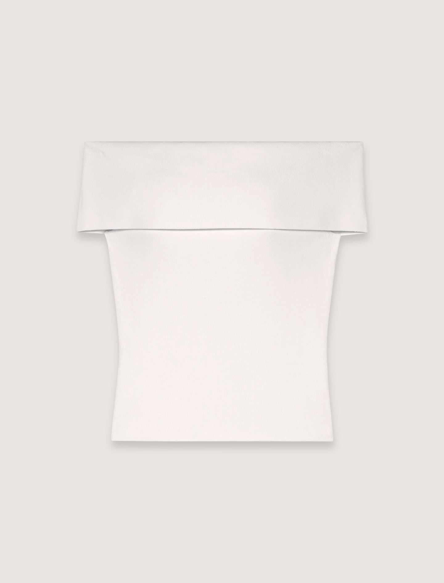 Rib knit bardot-neck top 9