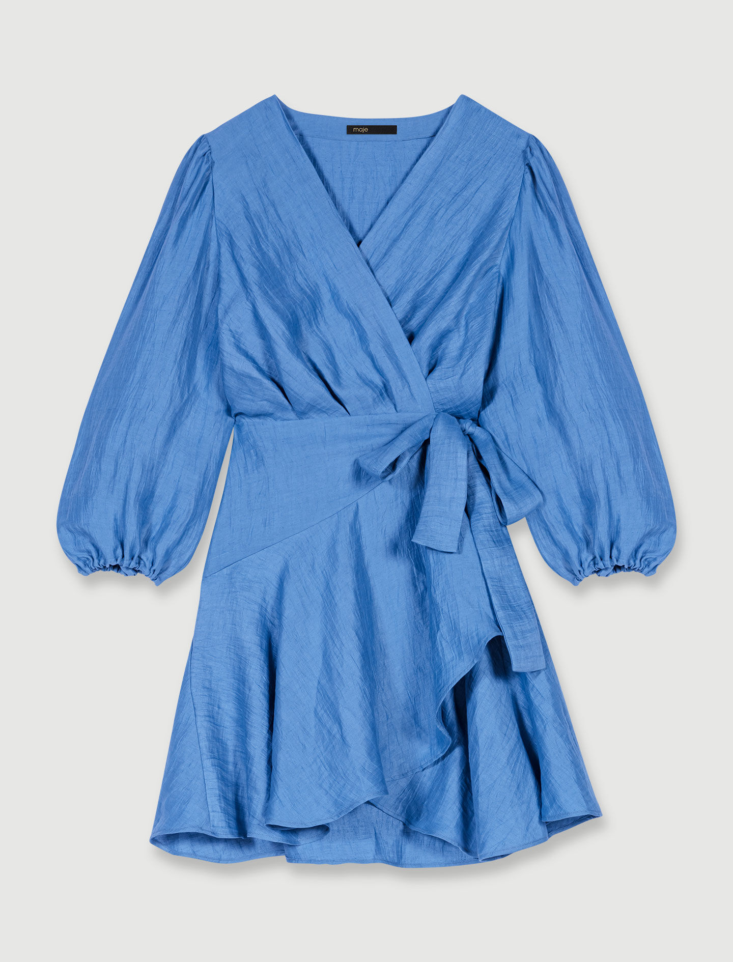 Linen wrap dress - Dresses | Maje Linen wrap dress - Dresses | Maje