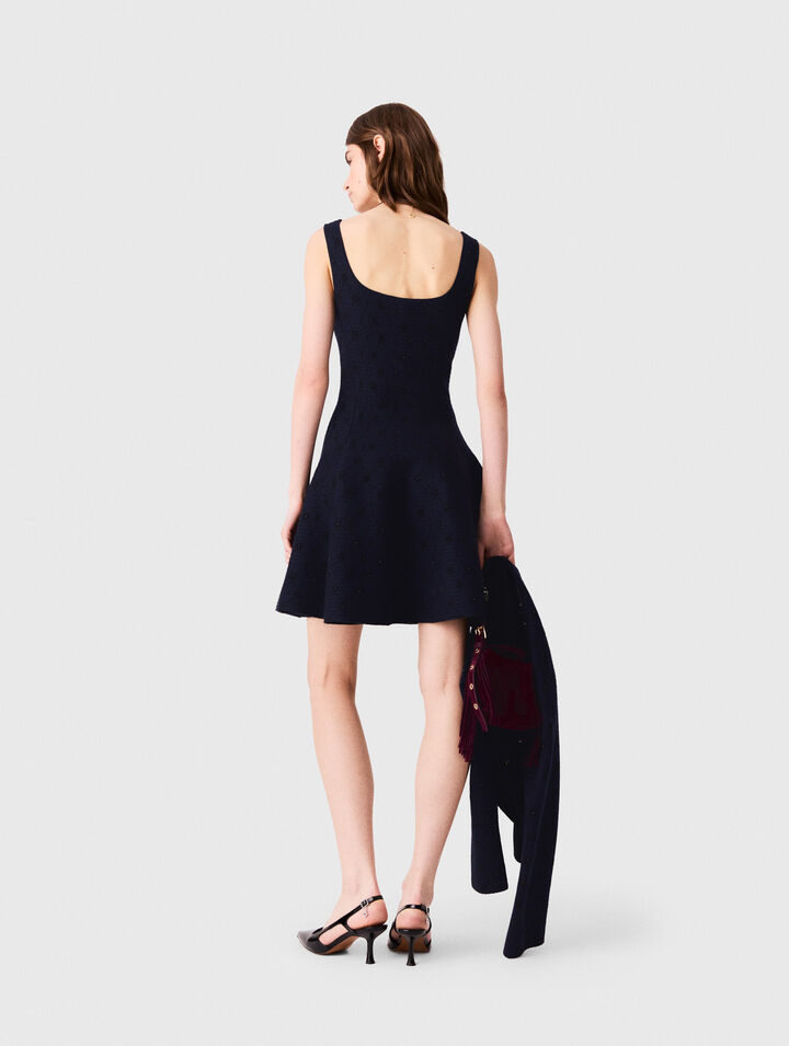 Short jacquard skater dress