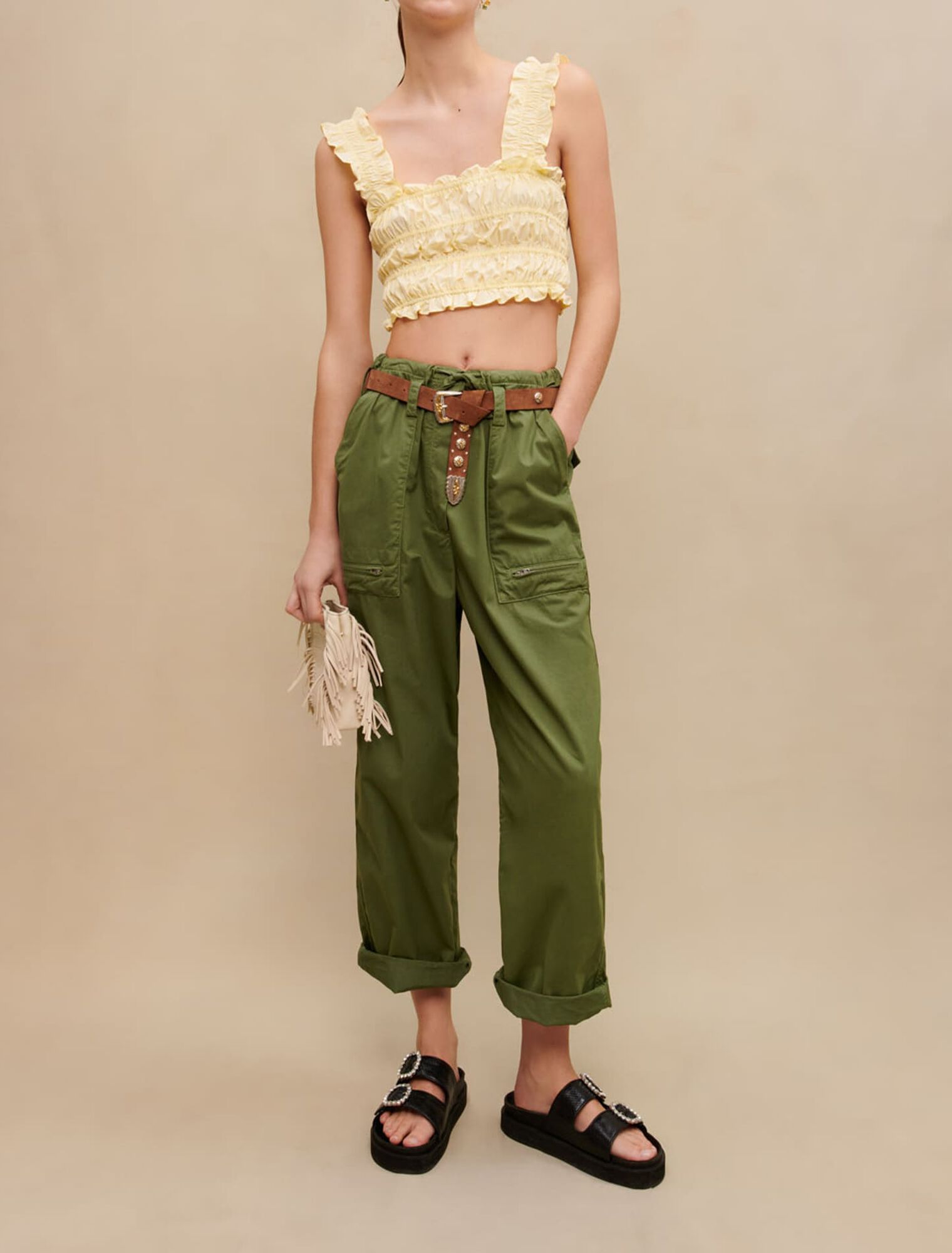 Ruffled crop top