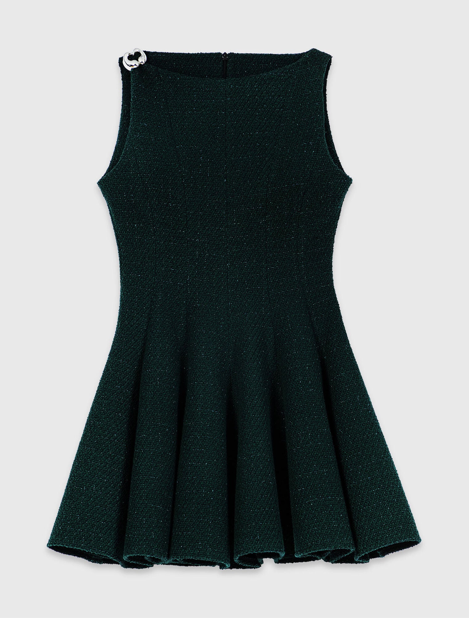 Short sleeveless tweed dress