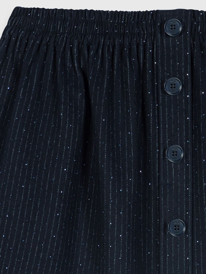 Short tailored rhinestone skirt
