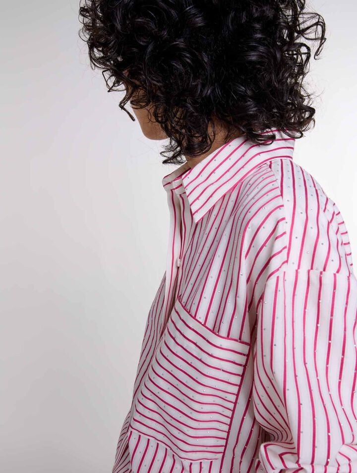 Striped rhinestone shirt