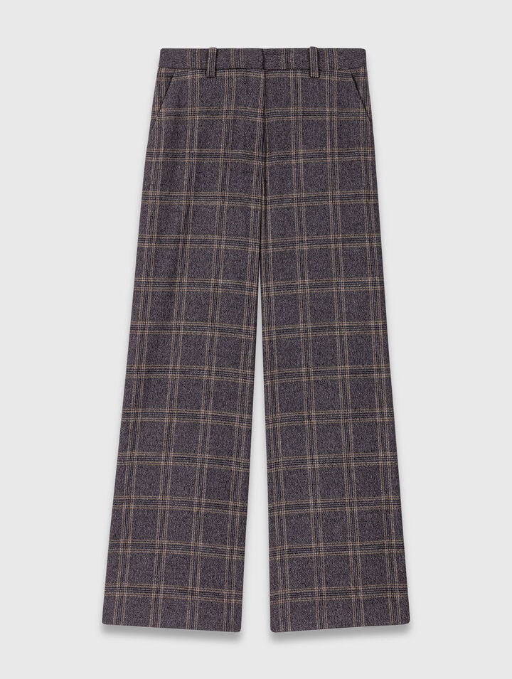 Checked suit trousers