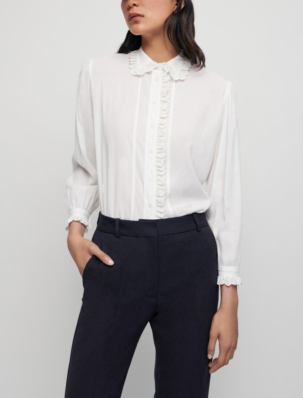 papier パピエ Holic Blouse ホワイト Enfant holder blouse/white | papier.official